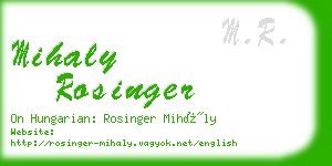 mihaly rosinger business card